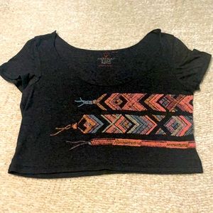 AMERICAN EAGLE BOAT NECK CROP TOP